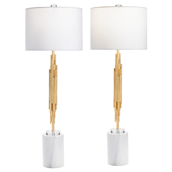 Mercer41 Set Of 2 Marble Table Lamps Wayfair
